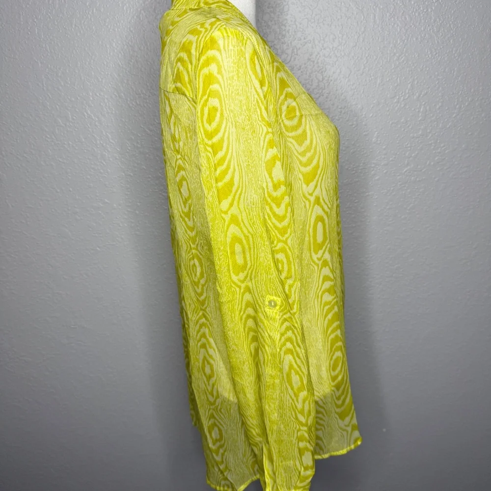 Diane Von Furstenberg Gilmore silk sheer Blouse -cp - Picture 4 of 8